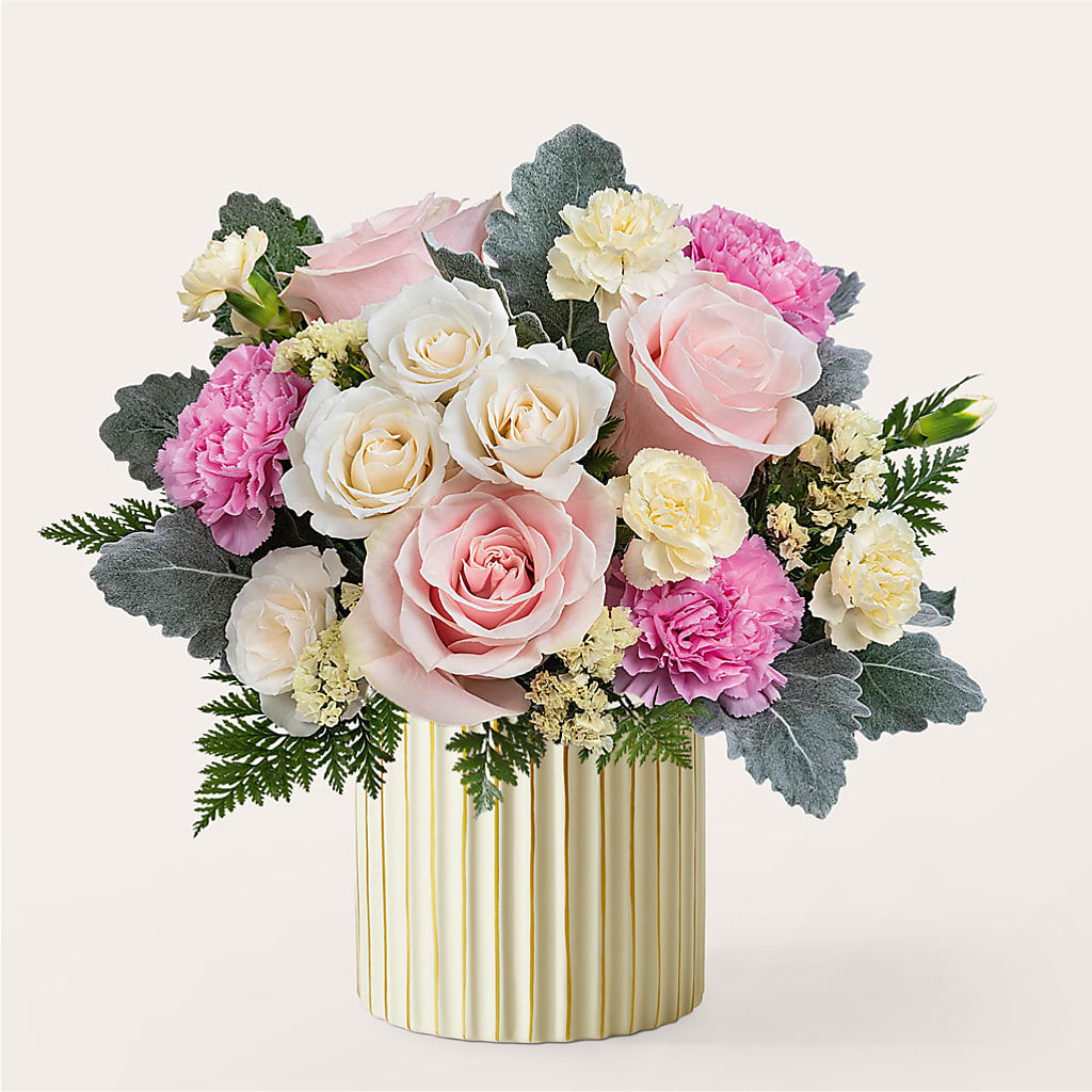 Blissful Moments Bouquet with Ivory Vase – Corum Flower Shop, Manchester KY