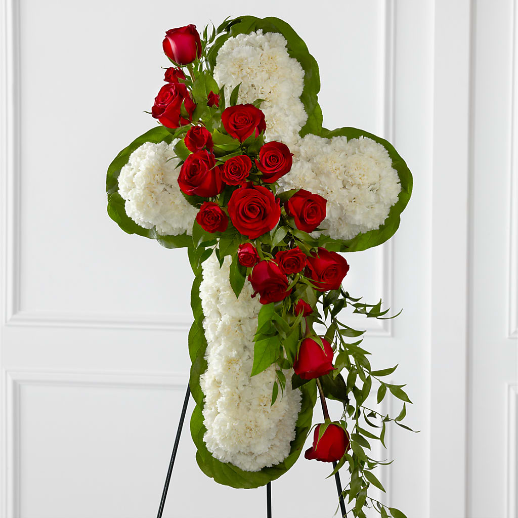 Floral Cross Easel – Corum Flower Shop, Manchester KY