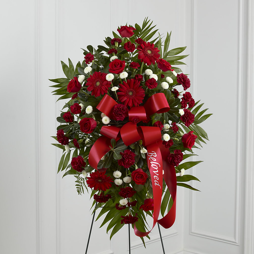 Treasured Memories Standing Spray – Corum Flower Shop, Manchester KY