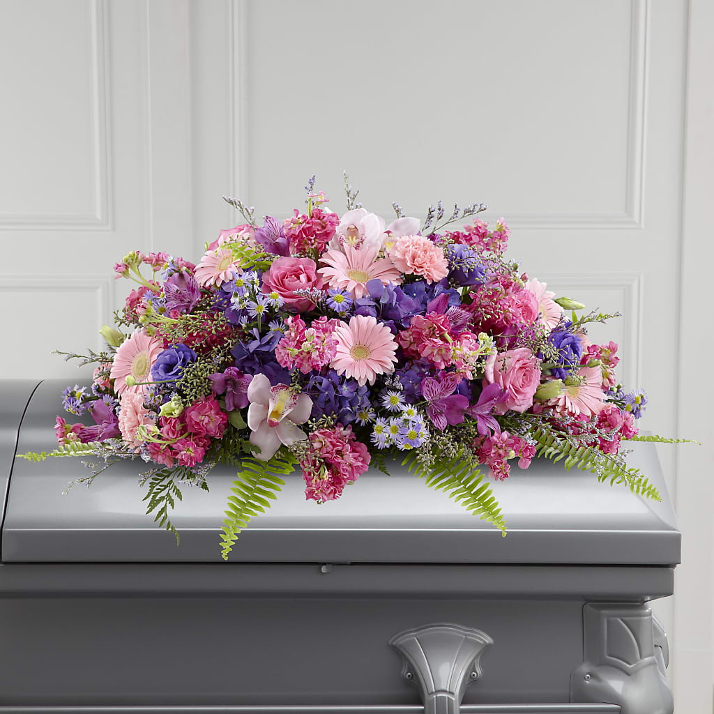 Glorious Garden Casket Spray – Corum Flower Shop, Manchester KY