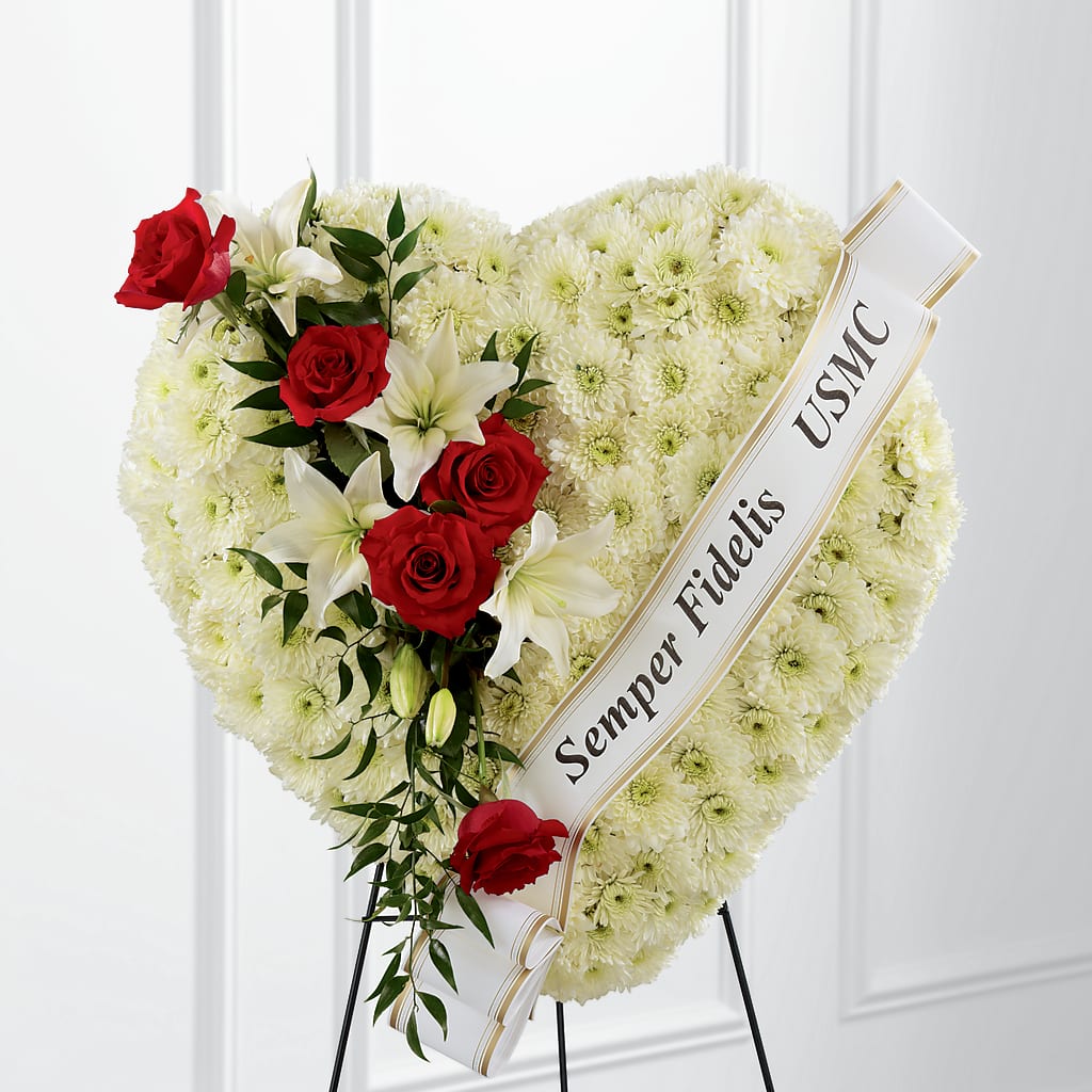Heartfelt Hero Standing Heart – Corum Flower Shop, Manchester KY