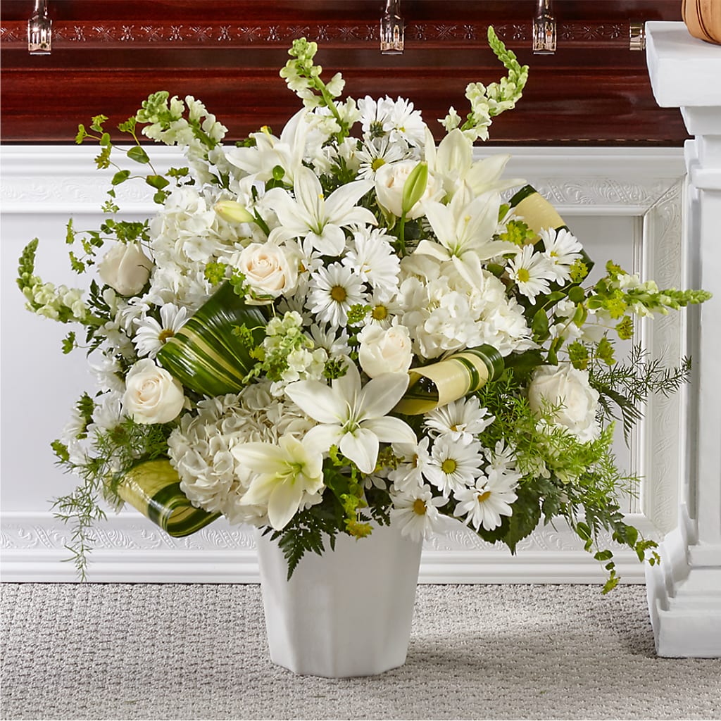 Thoughts of Tranquility Floor Basket – Corum Flower Shop, Manchester KY
