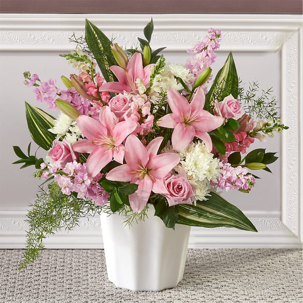 Simply Serene Floor Basket – Corum Flower Shop, Manchester KY