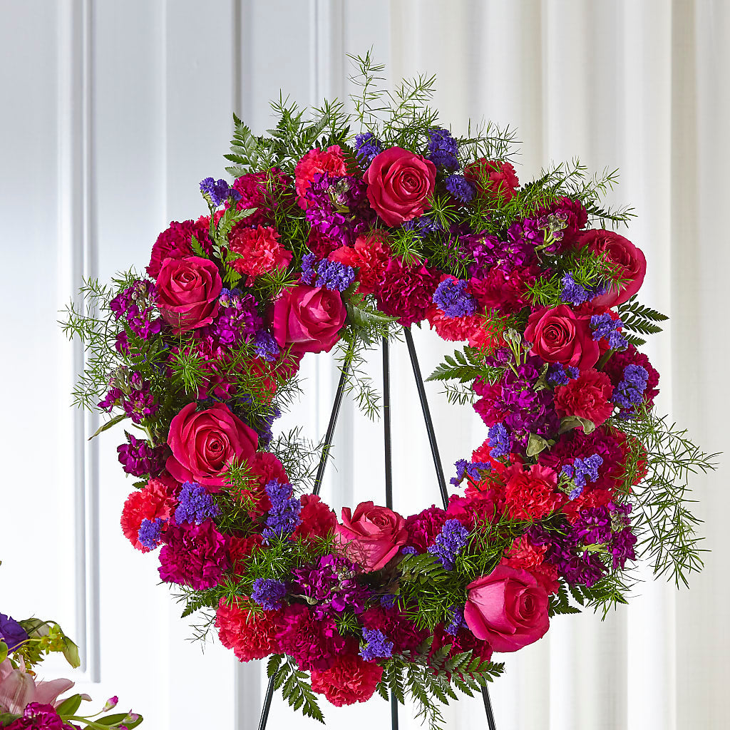 Calming Colors Wreath – Corum Flower Shop, Manchester KY