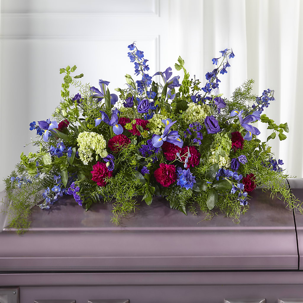 Always Treasured Casket Spray – Corum Flower Shop, Manchester KY