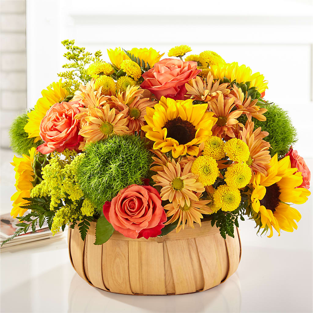 Harvest Sunflower Basket – Corum Flower Shop, Manchester KY