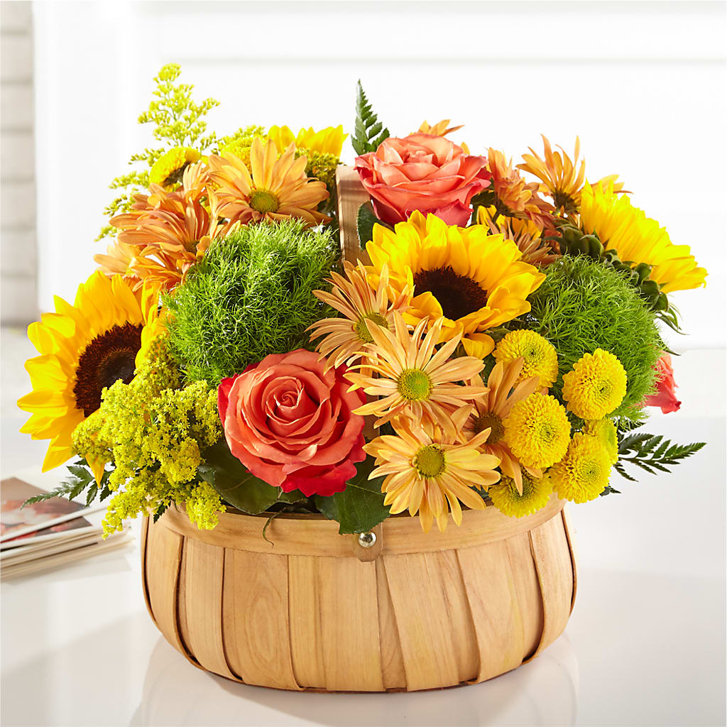 Harvest Sunflower Basket – Corum Flower Shop, Manchester KY