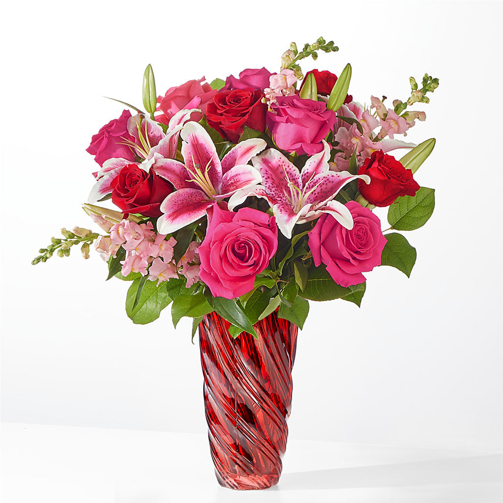 Always You Bouquet with Luxe Swirl Vase – Corum Flower Shop, Manchester KY