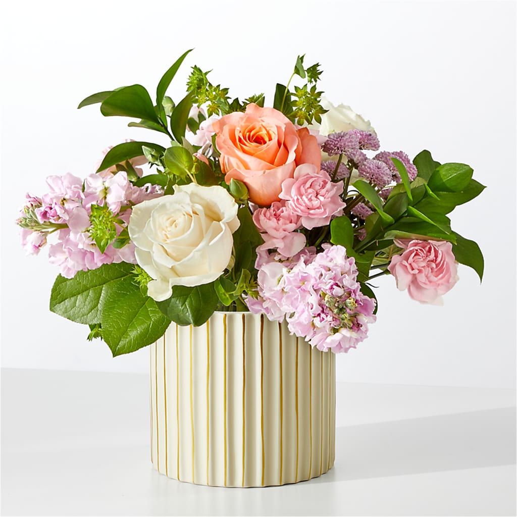 French Market Bouquet with Ivory Vase – Corum Flower Shop, Manchester KY