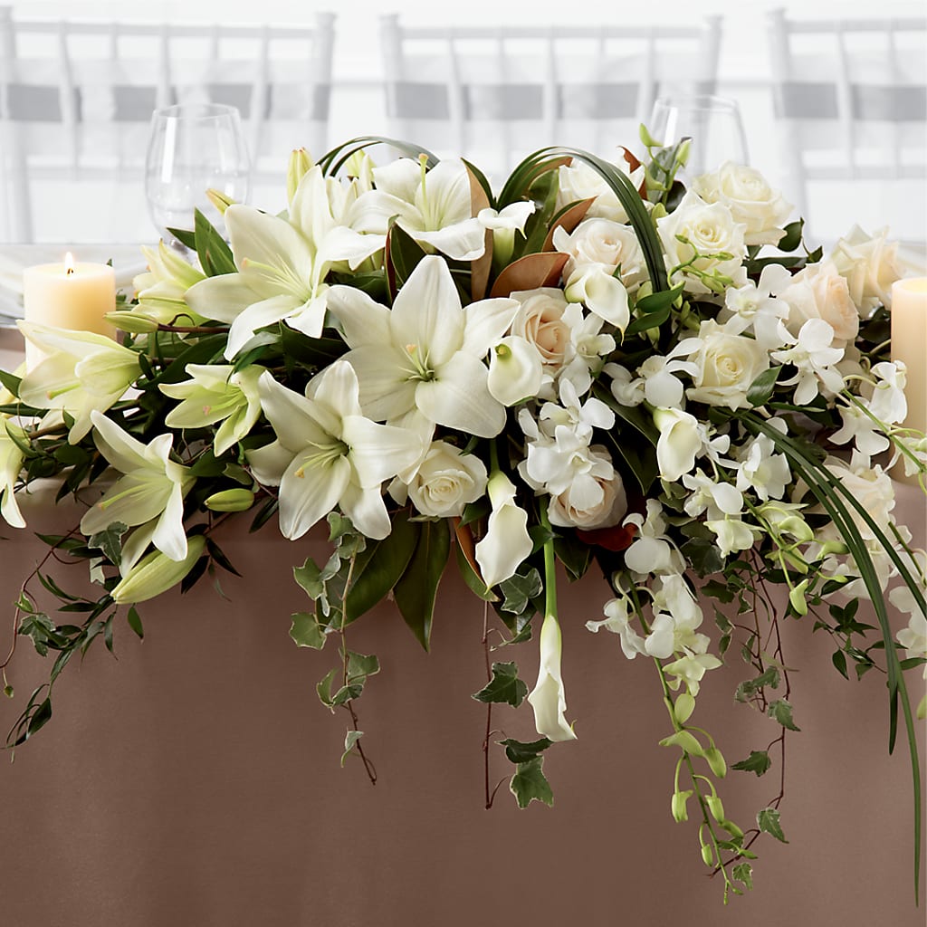 White Linen Arrangement – Corum Flower Shop, Manchester KY