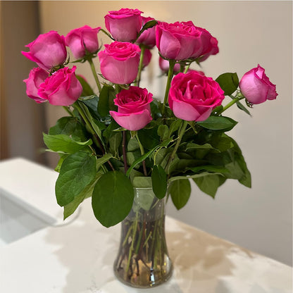 Long Stem Pink Rose Bouquet –  Corum Flower Shop, Manchester KY