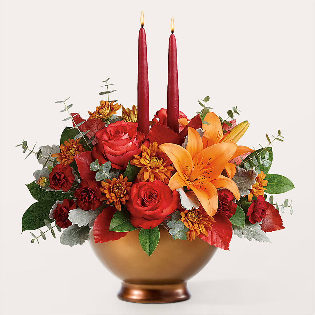 Fruits of Fall Centerpiece –  Corum Flower Shop, Manchester KY