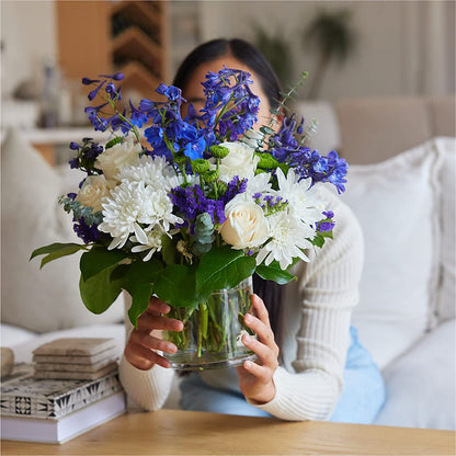 Cerulean Waves Bouquet –  Corum Flower Shop, Manchester KY