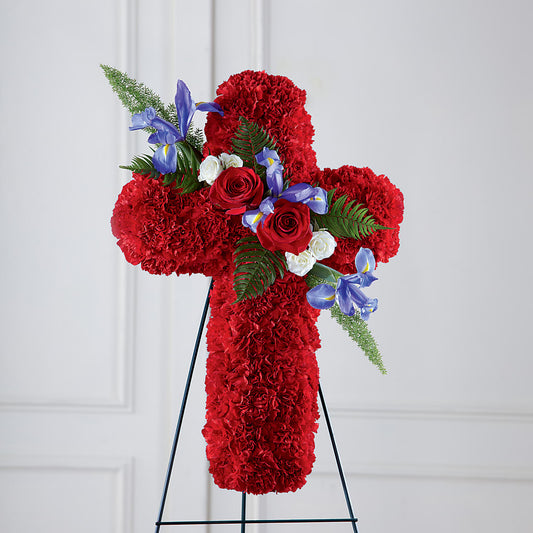 Faithful Hero Floral Cross –  Corum Flower Shop, Manchester KY