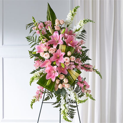 Elegant Embrace Standing Spray –  Corum Flower Shop, Manchester KY