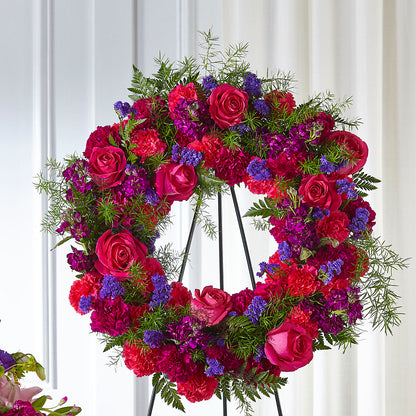 Calming Colors Wreath –  Corum Flower Shop, Manchester KY