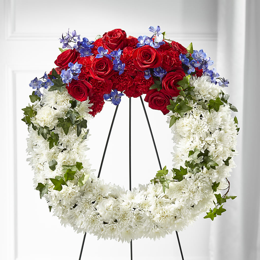 Patriotic Passion Wreath –  Corum Flower Shop, Manchester KY