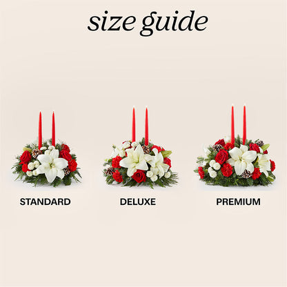 Seasonal Festivities Centerpiece –  Corum Flower Shop, Manchester KY