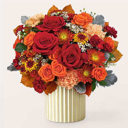 Merlot Bouquet with Ivory Vase –  Corum Flower Shop, Manchester KY