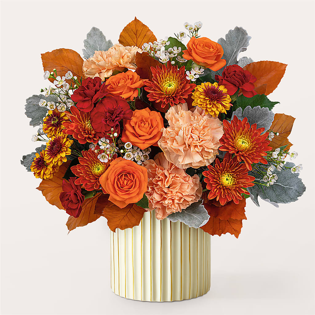 Merlot Bouquet with Ivory Vase –  Corum Flower Shop, Manchester KY