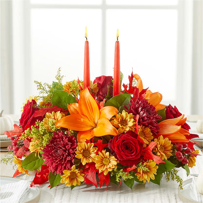 Autumn's Embrace Centerpiece –  Corum Flower Shop, Manchester KY