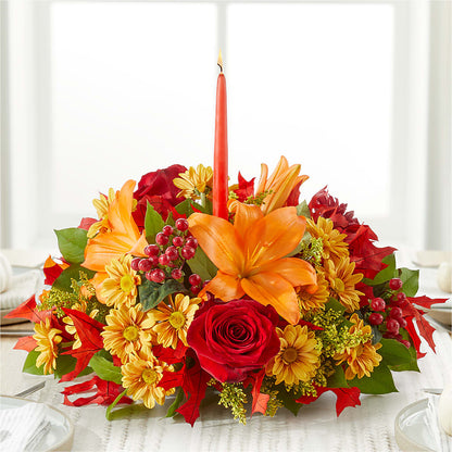 Autumn's Embrace Centerpiece –  Corum Flower Shop, Manchester KY