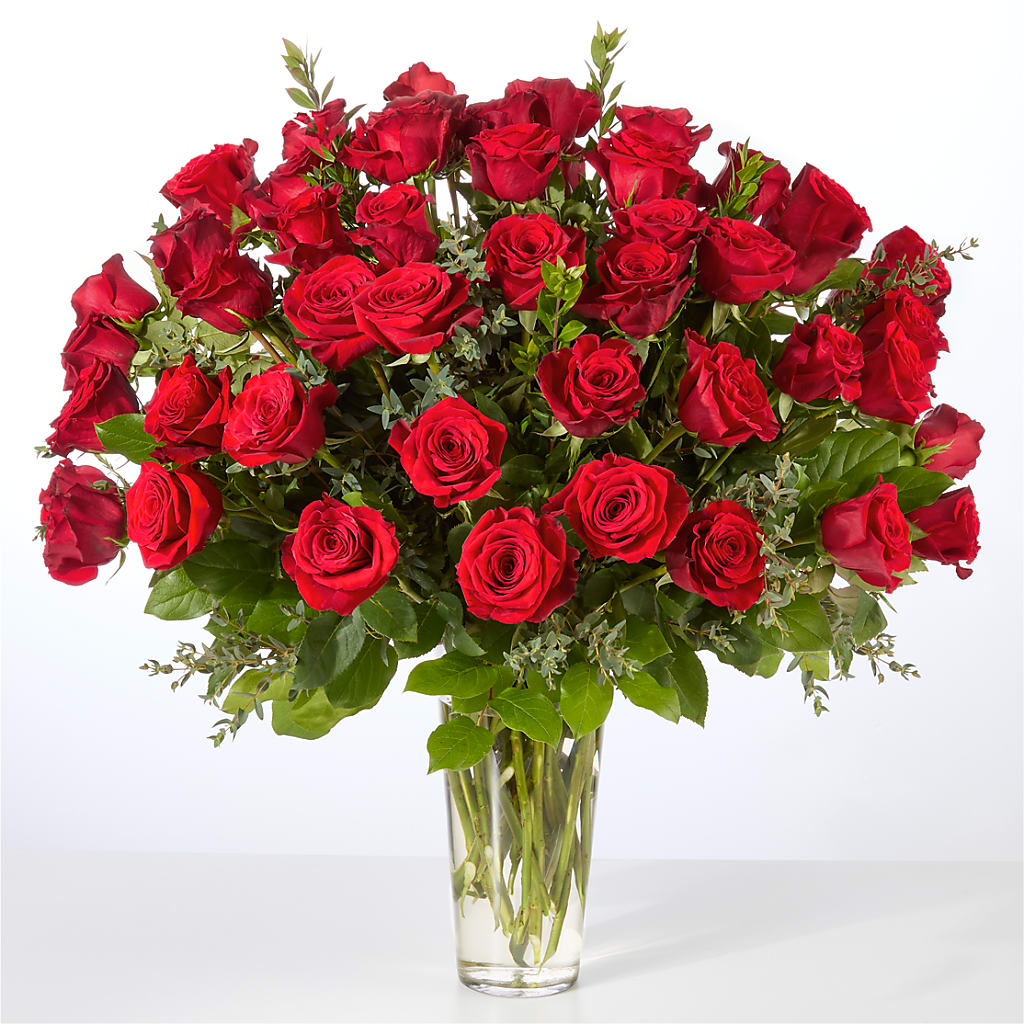 Forever Yours Fifty Stem Red Rose Bouquet –  Corum Flower Shop, Manchester KY