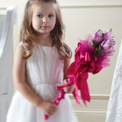 Sparkle Pink Flower Girl Bouquet –  Corum Flower Shop, Manchester KY